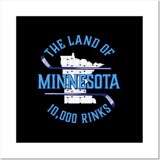 Minnesota The Land Of 10000 Rinks - Hockey Posters and Art